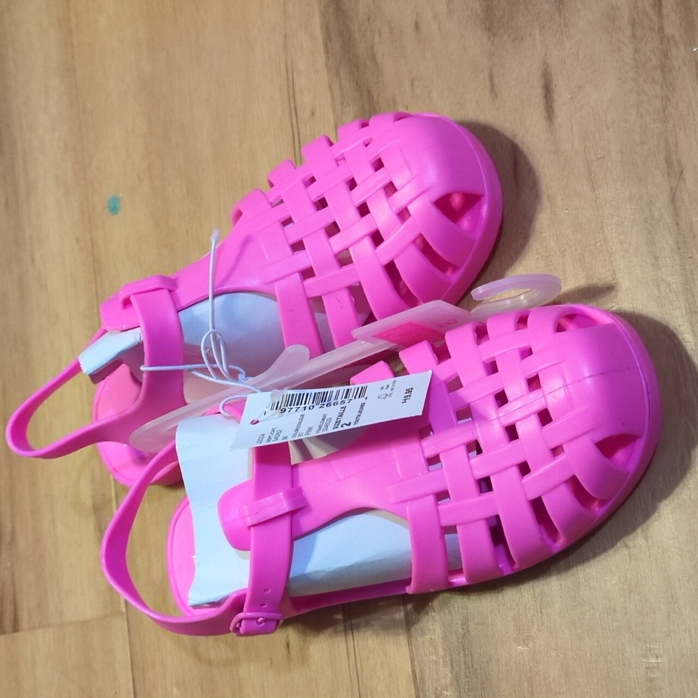 The Children's Place NWT Pink Kids Pink Buckle Jellies Jelly Shoes